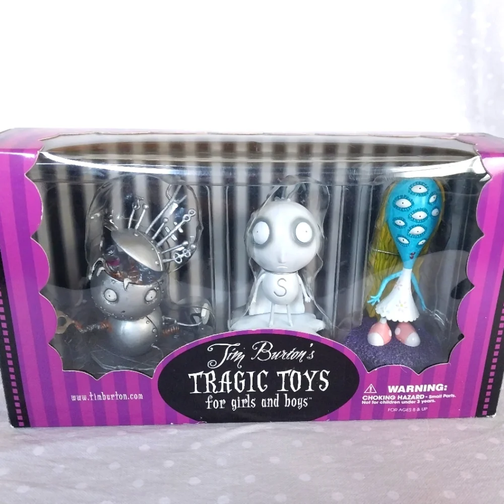 Tim Burton's Tragic Toys - Stain Boy, Girl with Many Eyes, Robot Boy
